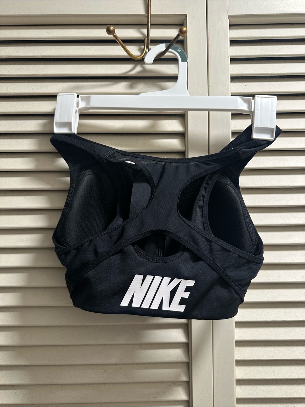 Nike Black Mesh Racerback High Support Sports Bra
